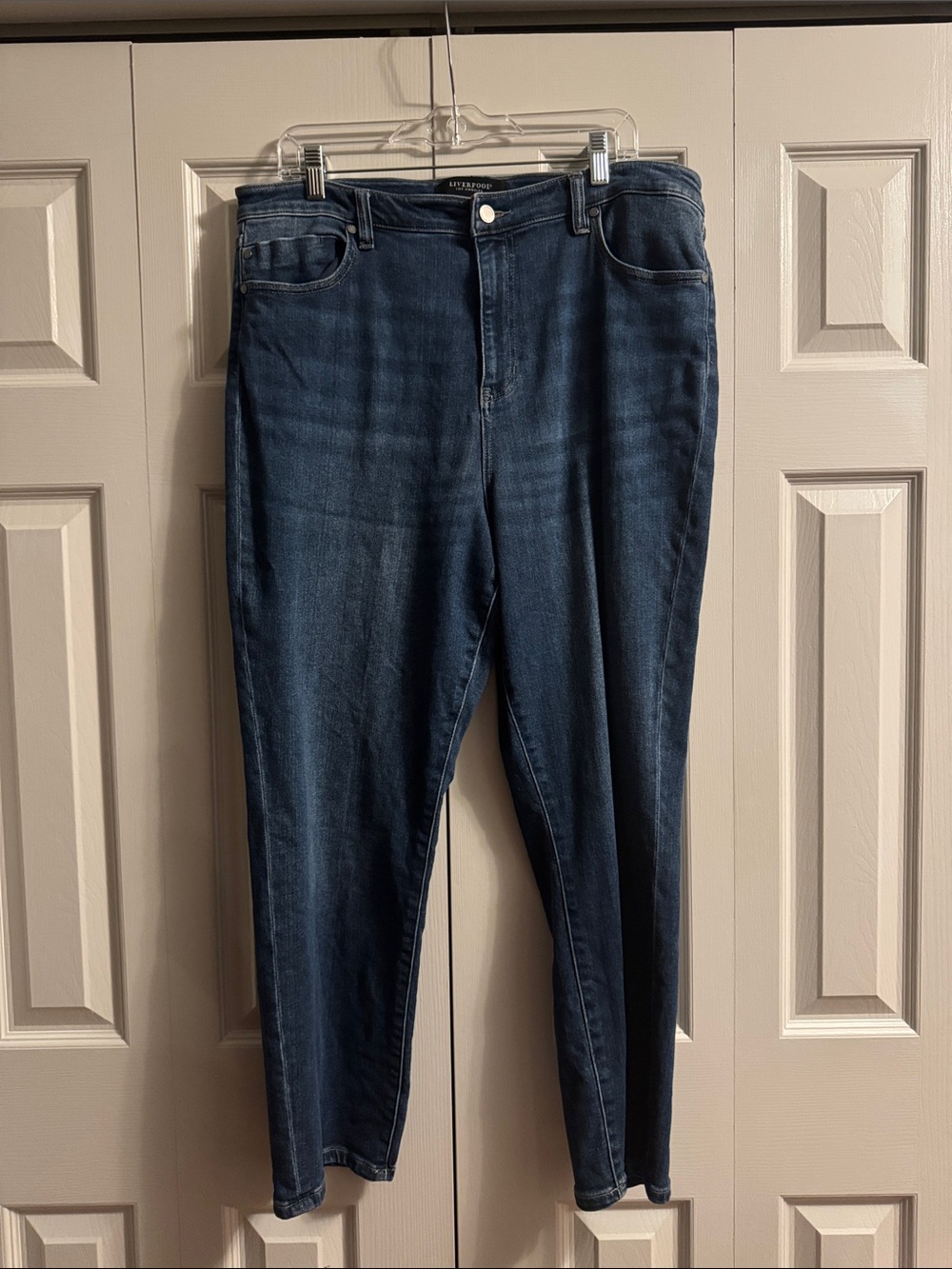 Liverpool Dark Blue Liv High Rise Non-Skinny Skinny Jeans